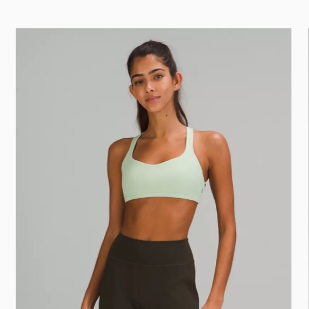 Lulu Lemon Mint Green Free To Be Wild Sports Bra Size 8